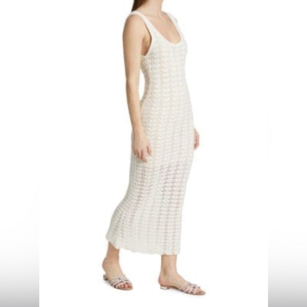 NWT Melrose with Love off-White Crotchet Maci Dress Size Medium